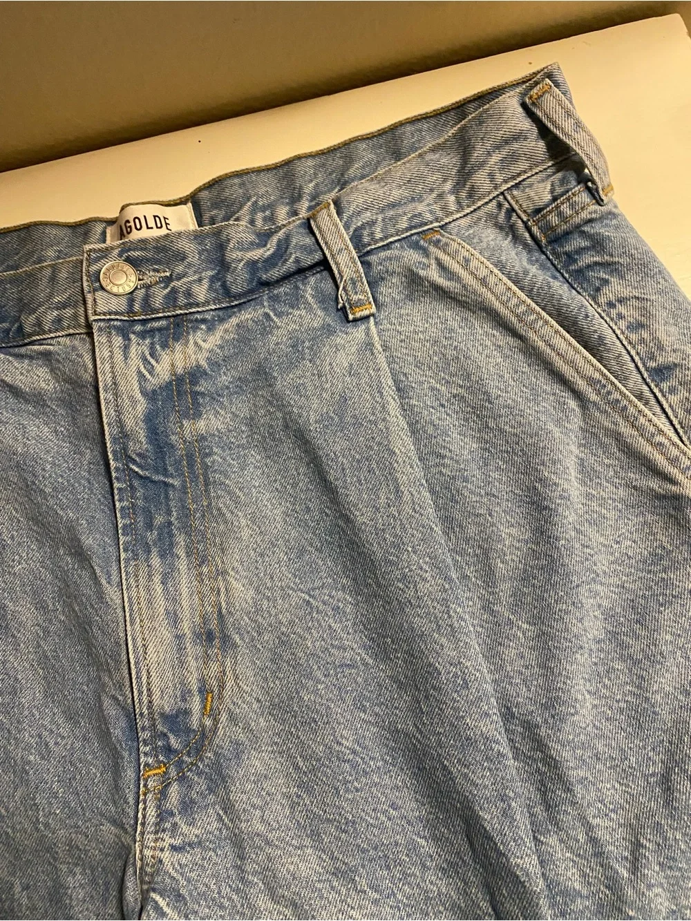 Agolde Ellis Long Denim Shorts